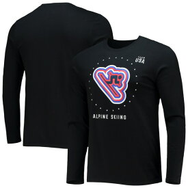 ファナティクス メンズ Tシャツ トップス Team USA Fanatics Branded Alpine Skiing Long Sleeve TShirt Black