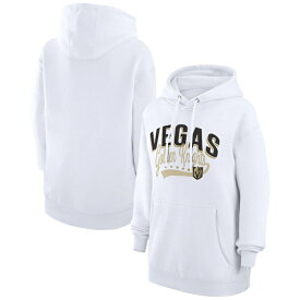 カールバンクス レディース パーカー・スウェットシャツ アウター Vegas Golden Knights G III 4Her by Carl Banks Women's Filigree Logo Pullover Hoodie???White