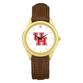 ジャーディン メンズ 腕時計 アクセサリー Houston Cougars Unisex Team Logo Leather Wristwatch Gold/Brown