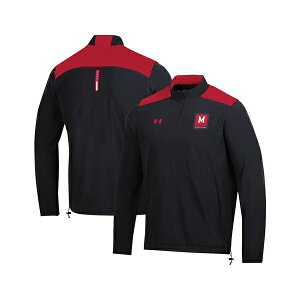 A_[A[}[ Y p[J[EXEFbgVc AE^[ Men's Black Maryland Terrapins 2023 MotivateQuarter-Zip Top Black