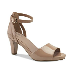 �W���j �x���j�[�j ���f�B�[�X �T���_�� �V���[�Y Women's Clarrice Memory Foam Dress Sandals, Created for Macy's Dark Nude Patent
