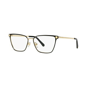 FT[` fB[X TOXACEFA ANZT[ VE1275 Women's Pillow Eyeglasses Matte Black, Gold-Tone