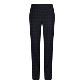 【送料無料】 カルバンクライン メンズ カジュアルパンツ ボトムス Flannel Check Wool Trousers Navy