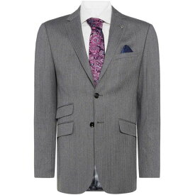 【送料無料】 テッドベーカー メンズ ジャケット＆ブルゾン アウター KERKHO HERRINGBONE SUIT JACKET Grey