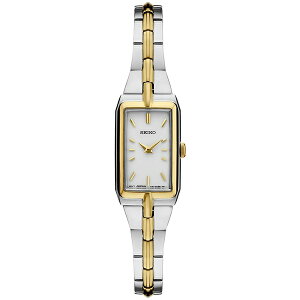 ZCR[ fB[X rv ANZT[ Women's Essentials Two Tone Stainless Steel Bracelet Watch 15mm White