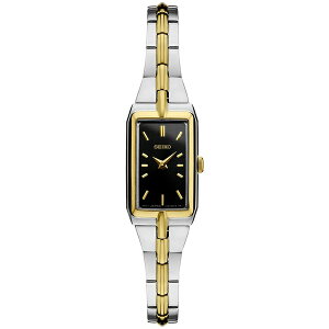 �Z�C�R�[ ���f�B�[�X �r���v �A�N�Z�T���[ Women's Essential Two Tone Stainless Steel Bracelet Watch 15mm Black