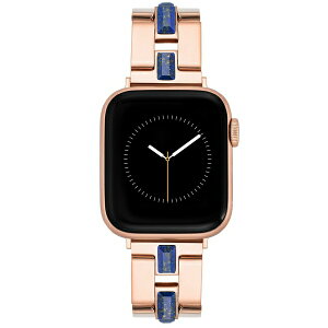 アンクライン レディース 腕時計 アクセサリー Women's Rose Gold-Tone Alloy Metal Bracelet with Genuine Blue Lapis designed for Apple Watch 42mm (Series 1-3 only) & 44/45/46/49mm (Ultra & Ultra 2) Blue, Rose Gold-Tone