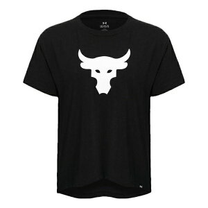 Under Armour アンダーアーマー レディース スニーカー 【(WMNS) Under Armour Project Rock Brahma Heavyweight T-shirt 'Black White' 1378973-001】 サイズ US_W_S