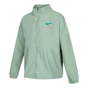 Nike iCL fB[X Xj[J[ y(WMNS) Nike Logo Printing Stand Up Collar Jacket Coat Green DM7914-357z TCY US_W_L