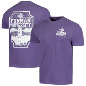 イメージワン メンズ Tシャツ トップス Furman Paladins Logo Campus Icon TShirt Purple