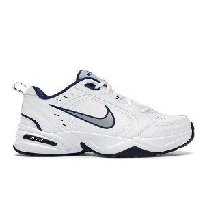 Nike �i�C�L �����Y �X�j�[�J�[ �yNike Air Monarch IV White Navy�z �T�C�Y US_M_14 White/Metallic Silver