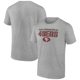 ファナティクス メンズ Tシャツ トップス San Francisco 49ers Fanatics Branded Swagger TShirt Heather Gray