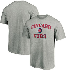 ファナティクス メンズ Tシャツ トップス Chicago Cubs Fanatics Branded Heart & Soul TShirt Heather Gray