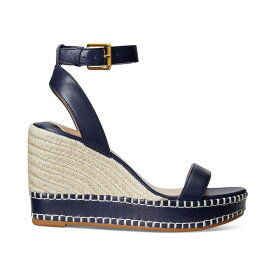 ラルフローレン レディース サンダル シューズ Women's Hilarie Ankle-Strap Espadrille Platform Wedge Sandals Refined Navy