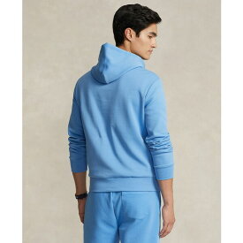 ラルフローレン メンズ パーカー・スウェットシャツ アウター Men's Logo Double-Knit Hoodie Riviera Blue