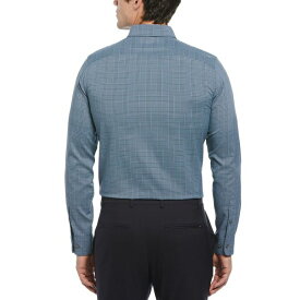 ペリーエリス メンズ シャツ トップス Men's Slim-Fit Stretch Glen Plaid Button-Down Shirt Mountain Spring