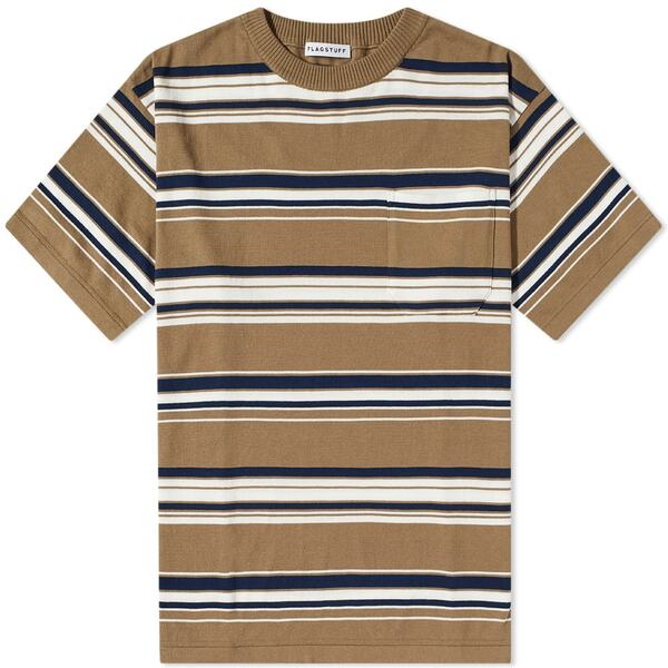 フラッグスタッフ メンズ トップス Tシャツ Multi 全商品無料サイズ交換 フラッグスタッフ メンズ Tシャツ トップス Flagstuff Original Stripe Knit Tee Multi