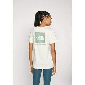 m[XtFCX fB[X tBbglX X|[c BOX RELAXED TEE - Print T-shirt - white dune/slate moss