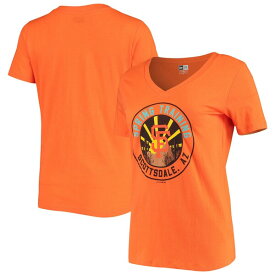 ニューエラ レディース Tシャツ トップス San Francisco Giants New Era Women's Spring Training Circle VNeck TShirt Orange