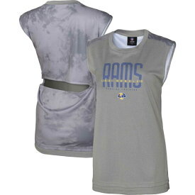アウタースタッフ レディース Tシャツ トップス Los Angeles Rams Women's No Sweat Tank Top Gray