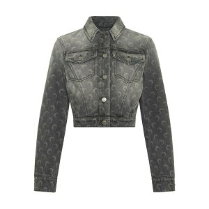 �}���[�� �Z�� ���f�B�[�X �f�j���p���c �{�g���X Moon laser denim jacket Grey