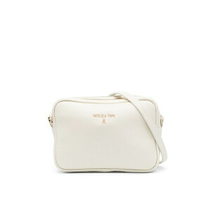 �p�g���c�B�A �y�y ���f�B�[�X �V�����_�[�o�b�O �o�b�O Logo-embellished leather crossbody bag Neutrals