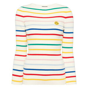 �W���V���A �T���_�[�X ���f�B�[�X �j�b�g&�Z�[�^�[ �A�E�^�[ Striped sweater Neutrals