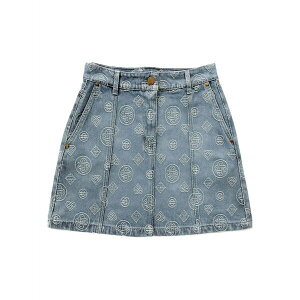 �J�T�u�����J ���f�B�[�X �X�J�[�g �{�g���X Monogram-patterned skirt Blue