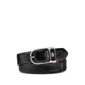 �r���I�l�A �����Y �x���g �A�N�Z�T���[ Crocodile-embossed leather belt Black