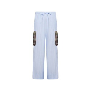 �s�G�[�������C�E�}�V�A ���f�B�[�X �J�W���A���p���c �{�g���X Alomhi pinstripe-pattern trousers Blue
