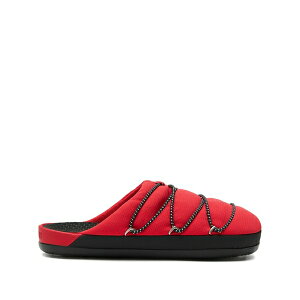���[���u�[�c �����Y �T���_�� �V���[�Y Quilted lace-up slippers Red