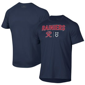 アンダーアーマー メンズ Tシャツ トップス Tacoma Rainiers Under Armour Tech TShirt Navy