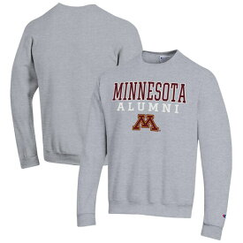 チャンピオン メンズ パーカー・スウェットシャツ アウター Minnesota Golden Gophers Champion Alumni Logo Pullover Sweatshirt Gray