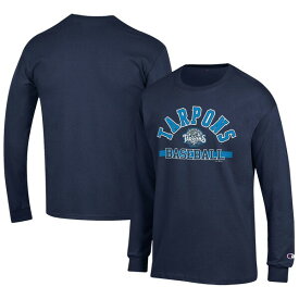 チャンピオン メンズ Tシャツ トップス Tampa Tarpons Champion Jersey Long Sleeve TShirt Navy