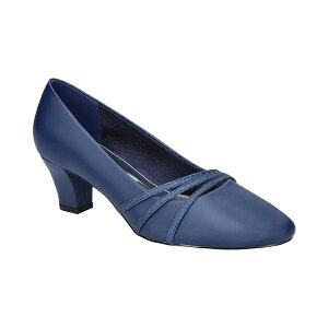 C[W[Xg[g fB[X Xb|E[t@[ V[Y Women's Cristiny Slip-On Pumps Navy Satin