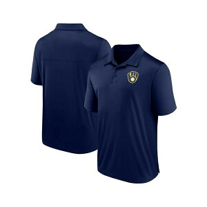 �t�@�i�e�B�N�X �����Y �V���c �g�b�v�X Men's Navy Milwaukee Brewers Logo Polo Shirt Navy