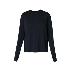 �X�E�F�b�e�B�x�e�B ���f�B�[�X T�V���c �g�b�v�X Soft flow studio thumb-slot t-shirt Black