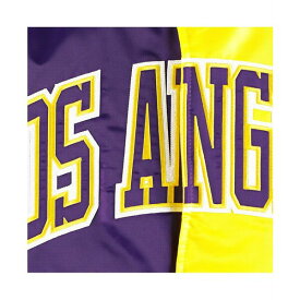 スターター レディース ジャケット＆ブルゾン アウター Men's Purple, Gold Los Angeles Lakers Fast Break Satin Full-Snap Jacket Purple, Gold