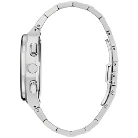 シチズン レディース 腕時計 アクセサリー Eco-Drive Men's Chronograph Modern Axiom Stainless Steel Bracelet Watch 43mm Silver-tone