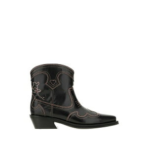 �K�j�[ ���f�B�[�X �u�[�c �V���[�Y Contrast-stitch ankle boots Black