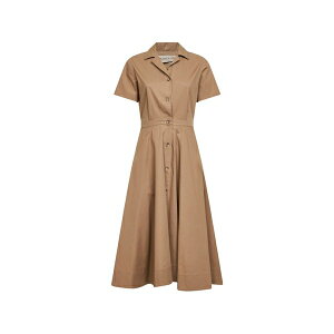 �u�����J ���B�[�^ ���f�B�[�X �����s�[�X �g�b�v�X Bowling-collar button-front dress Neutrals