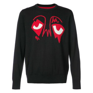 �n�N�[�� �����Y �j�b�g&�Z�[�^�[ �A�E�^�[ Eyez on da world jumper Black