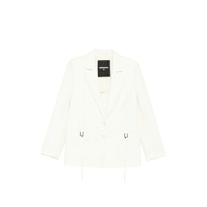 �p�g���c�B�A �y�y ���f�B�[�X �W���P�b�g���u���]�� �A�E�^�[ Tie-embellished single-breasted blazer Neutrals