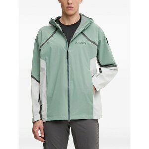 �A�f�B�_�X �����Y �W���P�b�g���u���]�� �A�E�^�[ X national geographic rain.rdy hooded panelled jacket Green