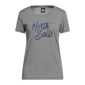【送料無料】 ノースセール レディース Tシャツ トップス T-shirts Grey