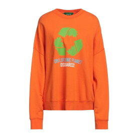 【送料無料】 ディースクエアード レディース パーカー・スウェットシャツ アウター Sweatshirts Orange