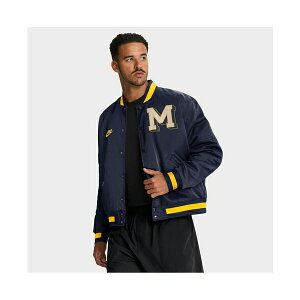 iCL Y WPbgu] AE^[ Men's Navy Michigan Wolverines Legacy Full-Snap Bomber Jacket Navy, Navy