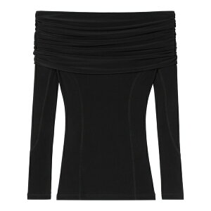 �G�[�[�b�g �t�@�N�g���[ ���f�B�[�X T�V���c �g�b�v�X X lutz huelle anne off-shoulder long-sleeve top Black
