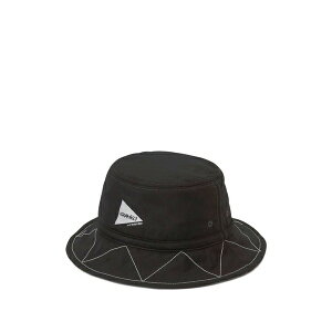 �O���~�` �����Y �X�q �A�N�Z�T���[ X and wander stitch-detail bucket hat Black