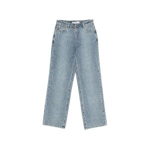�Z���t�E�|�[�g���C�g ���f�B�[�X �f�j���p���c �{�g���X Croc-effect zip jeans Blue